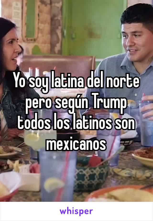 Yo soy latina del norte pero según Trump todos los latinos son mexicanos