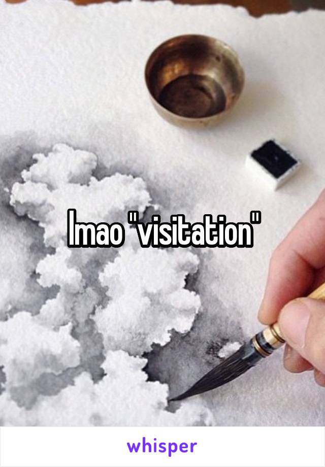 lmao "visitation"