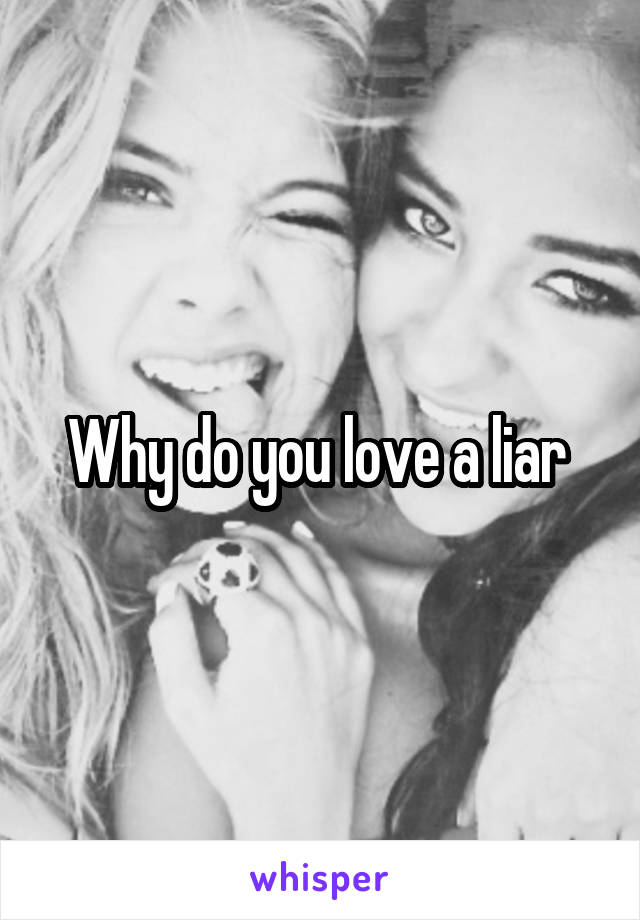 Why do you love a liar 