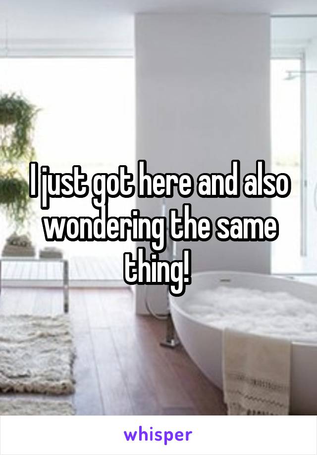 I just got here and also wondering the same thing! 