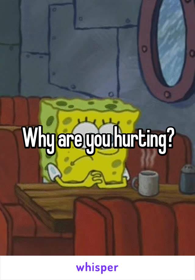 Why are you hurting?