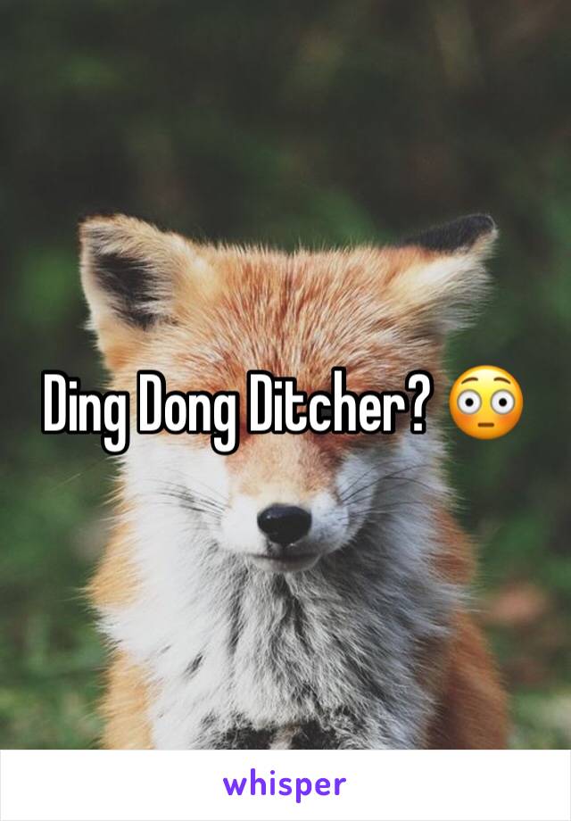 Ding Dong Ditcher? 😳