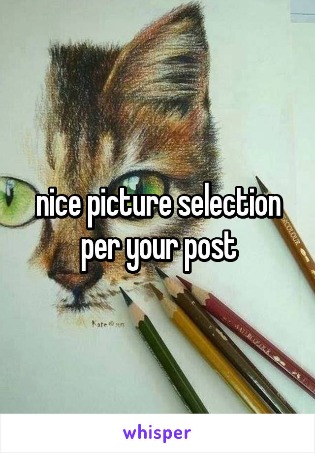 nice picture selection per your post