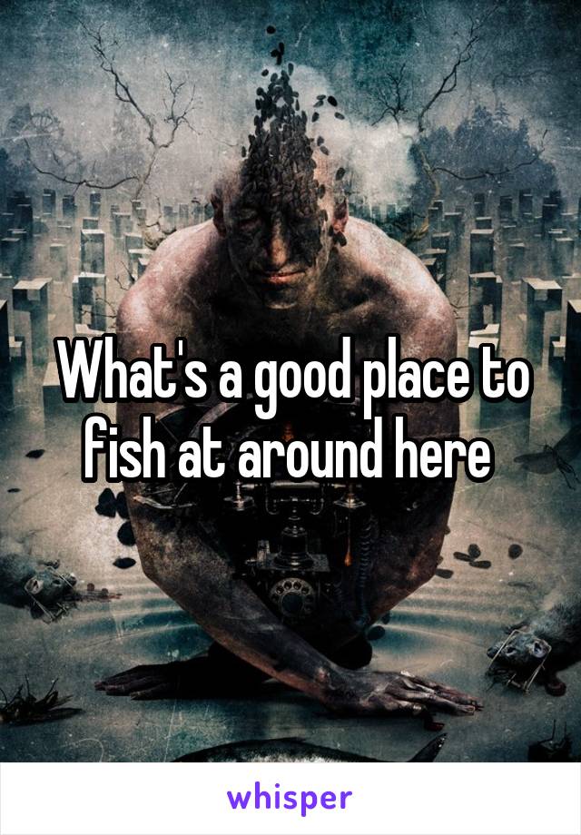 What's a good place to fish at around here 