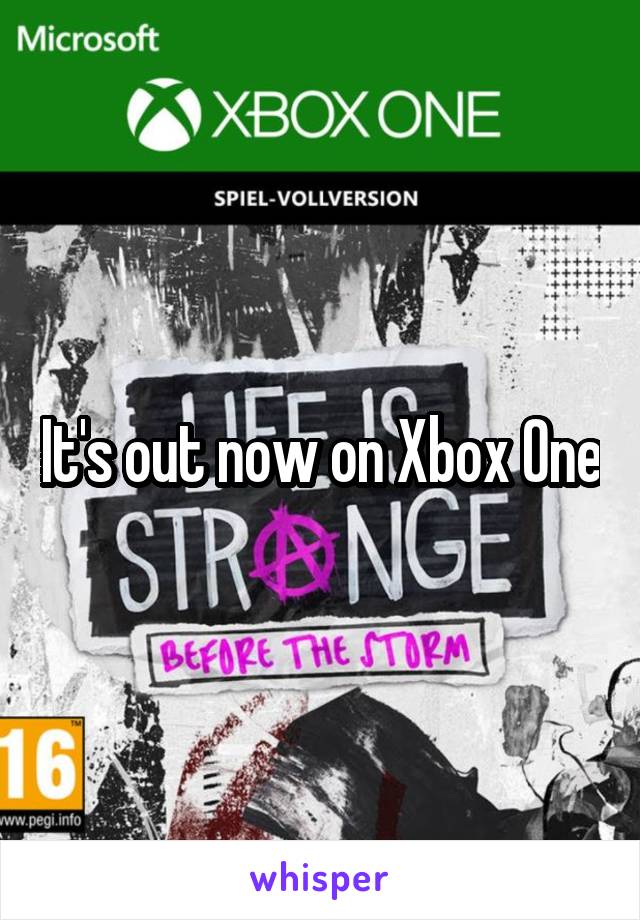 It's out now on Xbox One