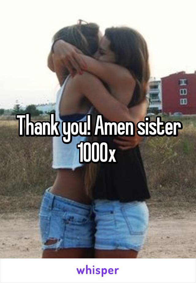 Thank you! Amen sister 1000x 