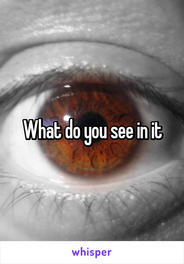 What do you see in it