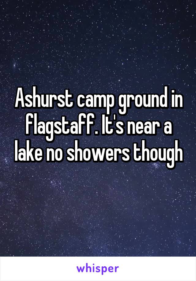 Ashurst camp ground in flagstaff. It's near a lake no showers though 