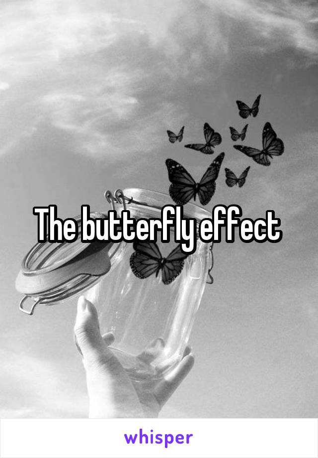 The butterfly effect 