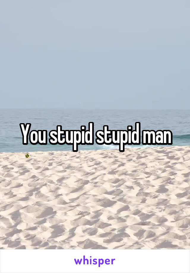 You stupid stupid man
