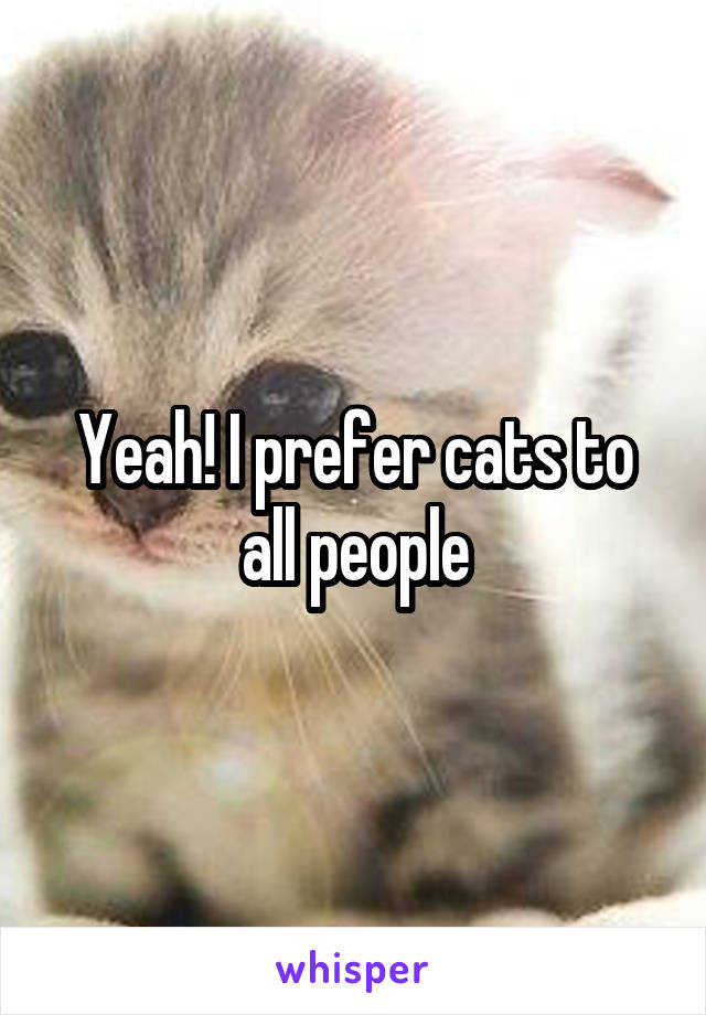 Yeah! I prefer cats to all people