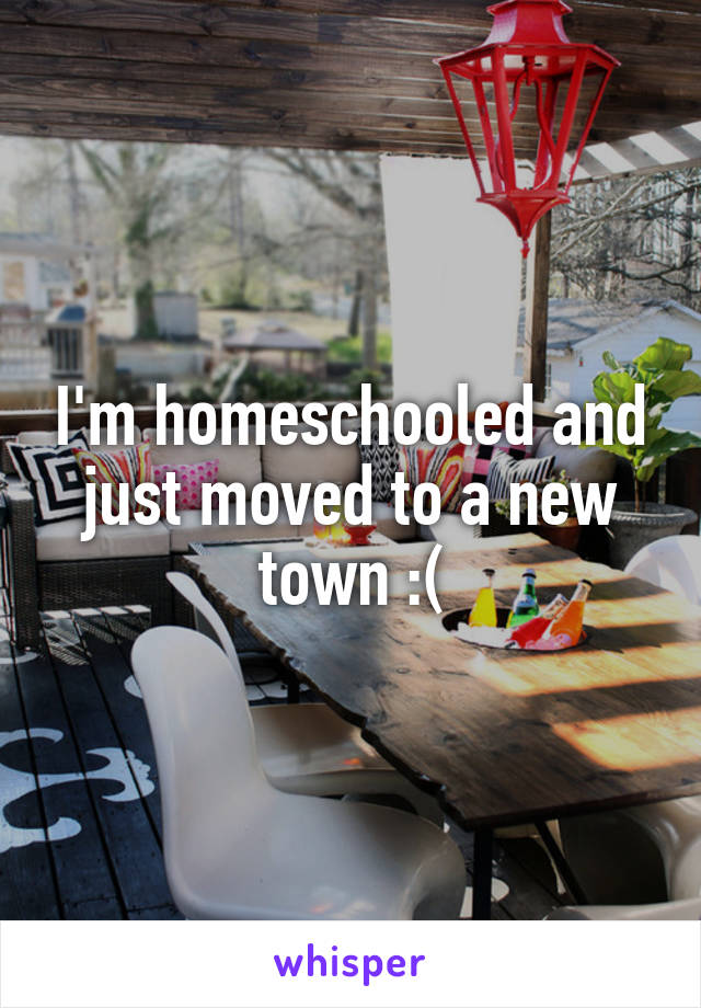 I'm homeschooled and just moved to a new town :(
