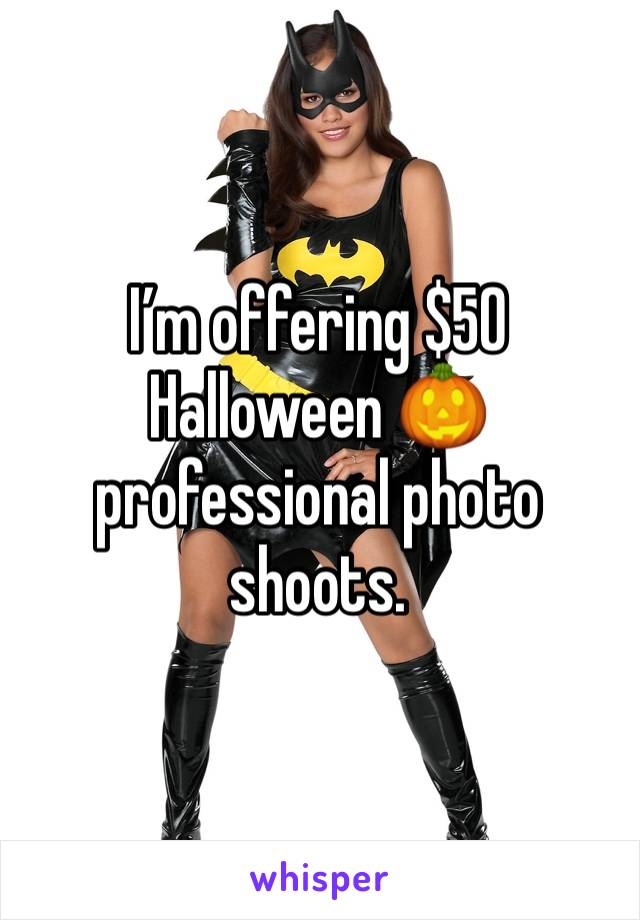 I’m offering $50 Halloween 🎃 professional photo shoots.