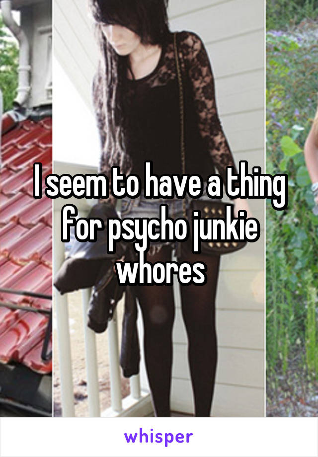 I seem to have a thing for psycho junkie whores