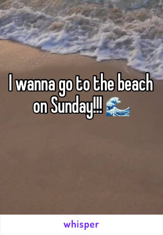 I wanna go to the beach on Sunday!!! 🌊