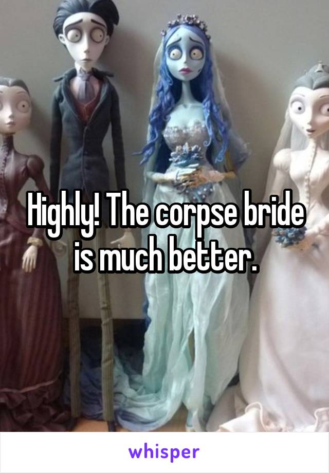 Highly! The corpse bride is much better.