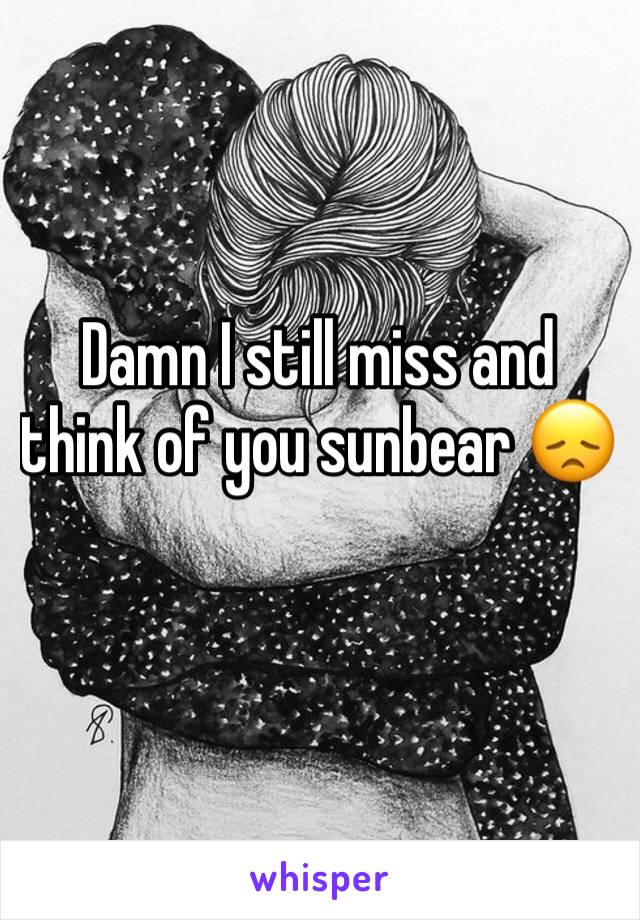 Damn I still miss and think of you sunbear 😞