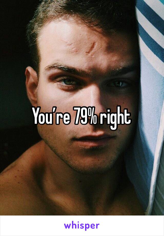 You’re 79% right