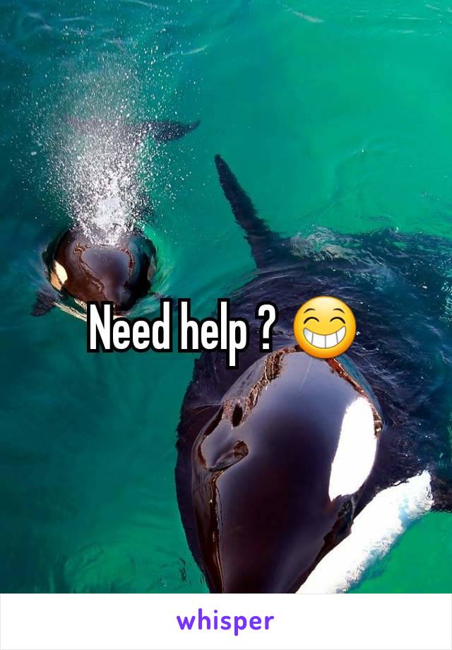 Need help ? 😁