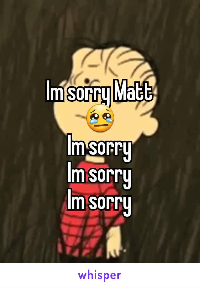 Im sorry Matt
😢
Im sorry
Im sorry
Im sorry