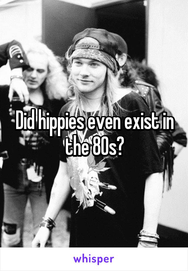 Did hippies even exist in the 80s?