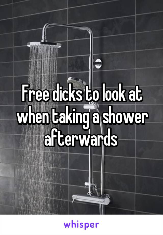 Free dicks to look at when taking a shower afterwards 