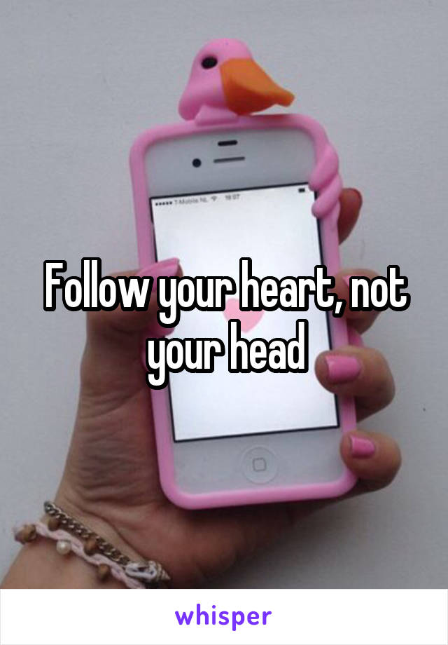 Follow your heart, not your head