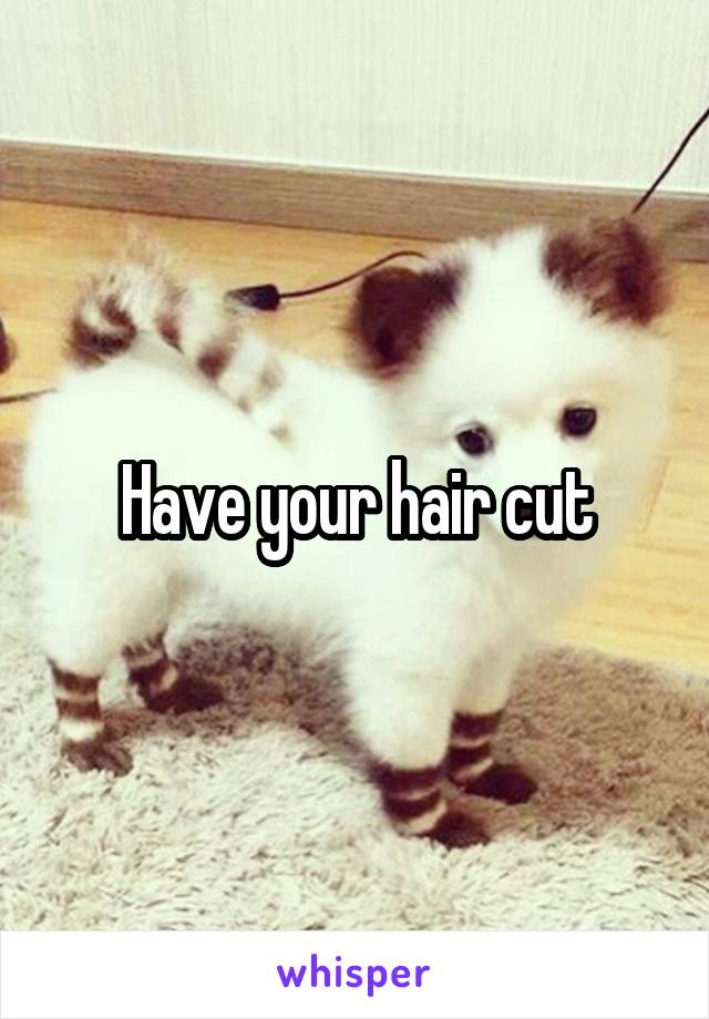 Have your hair cut