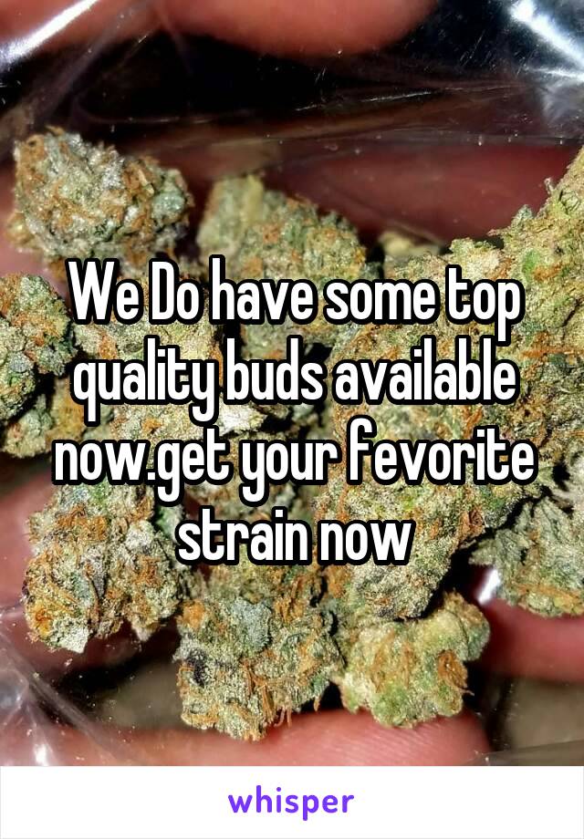We Do have some top quality buds available now.get your fevorite strain now