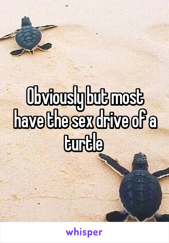 Obviously but most have the sex drive of a turtle 