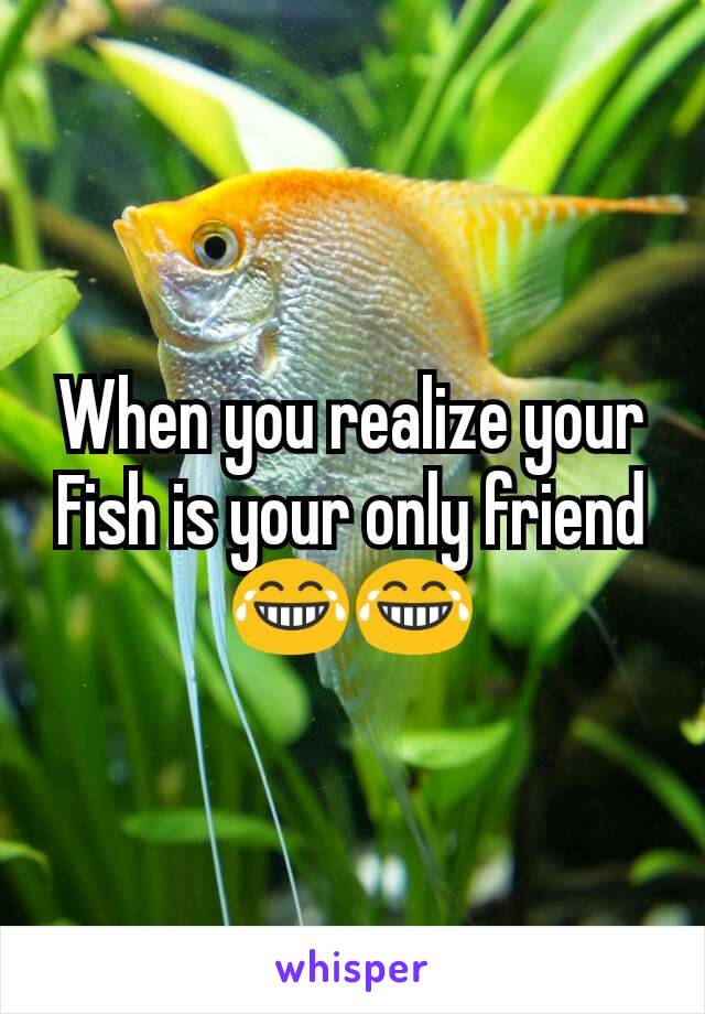 When you realize your Fish is your only friend 😂😂