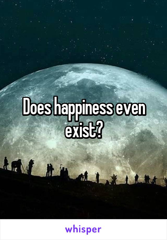Does happiness even exist?