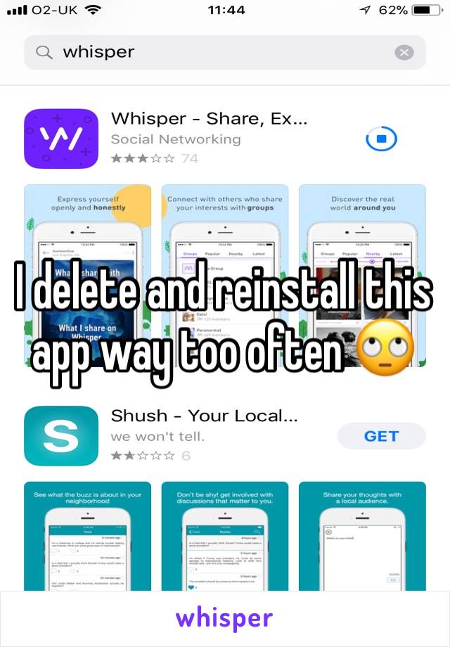 I delete and reinstall this app way too often 🙄