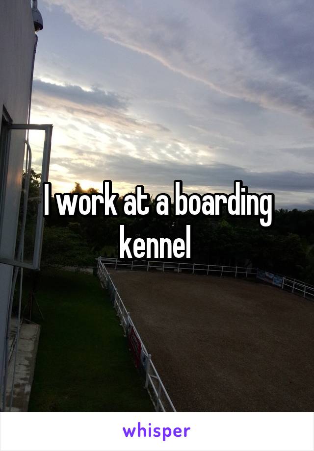 I work at a boarding kennel 