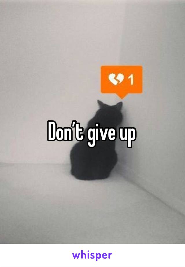 Don’t give up 