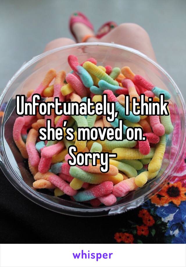 Unfortunately,  I think she’s moved on.
Sorry-