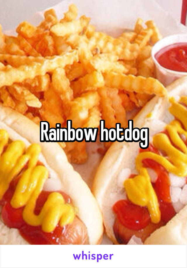 Rainbow hotdog