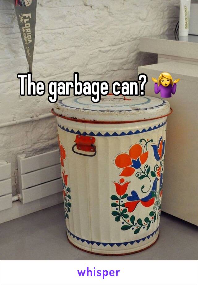 The garbage can? 🤷‍♀️