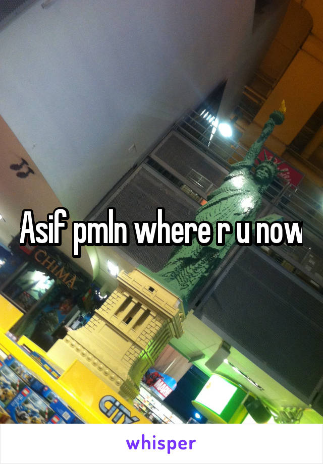Asif pmln where r u now