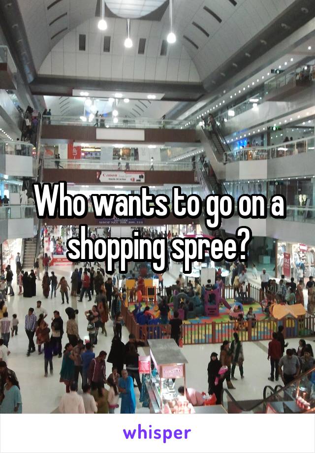 Who wants to go on a shopping spree?