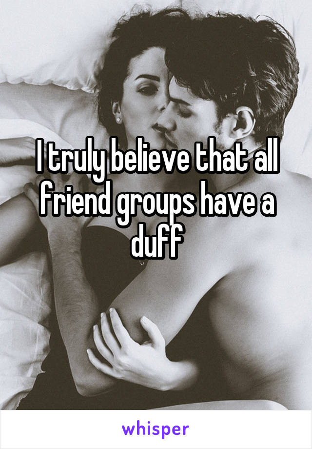 I truly believe that all friend groups have a duff
