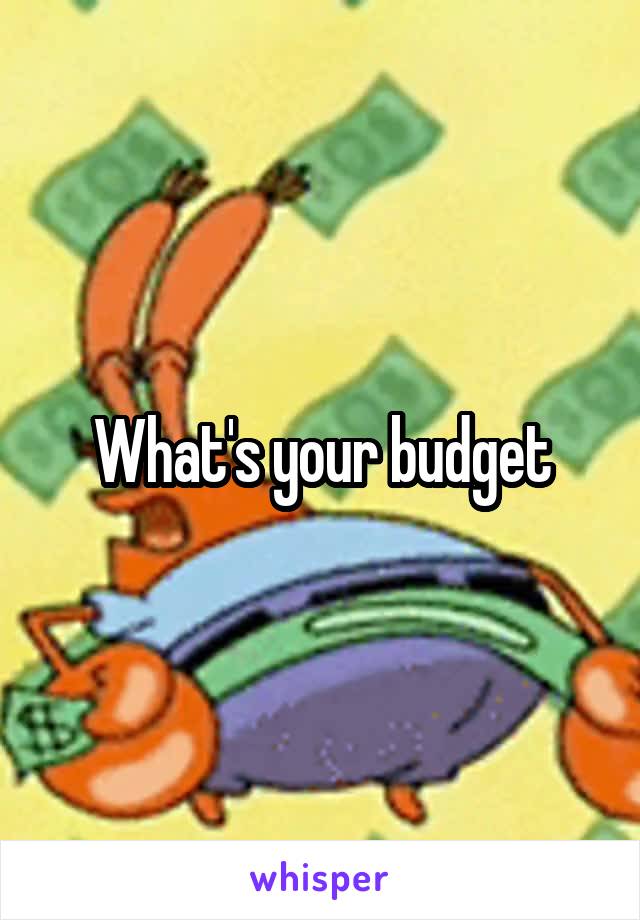 What's your budget