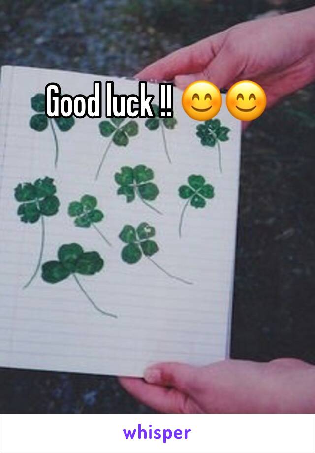 Good luck !! 😊😊