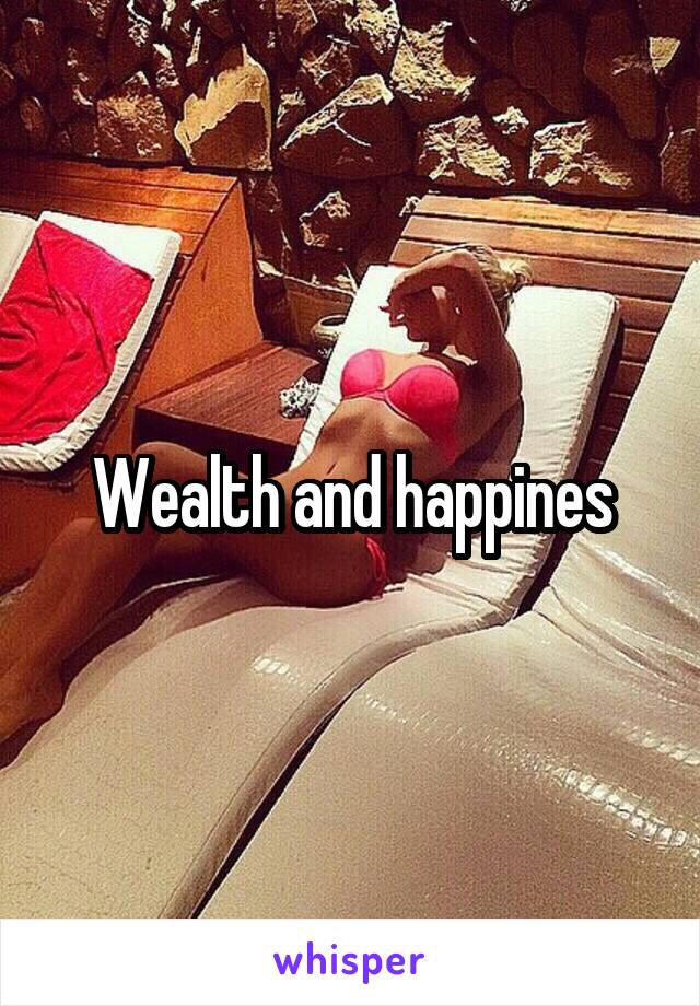Wealth and happines