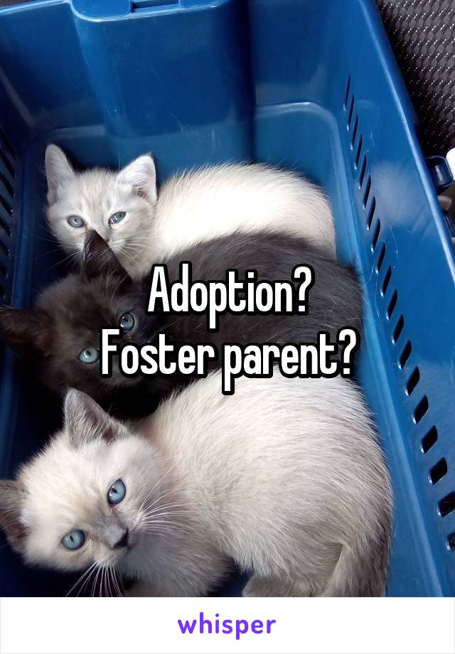 Adoption?
Foster parent?