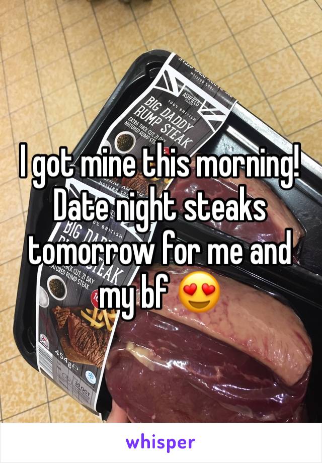 I got mine this morning! 
Date night steaks tomorrow for me and my bf 😍