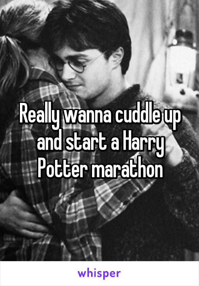 Really wanna cuddle up and start a Harry Potter marathon