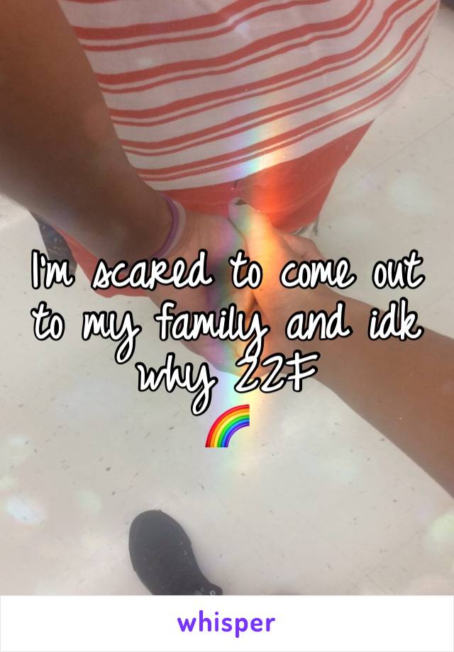 I'm scared to come out to my family and idk why 22F
🌈