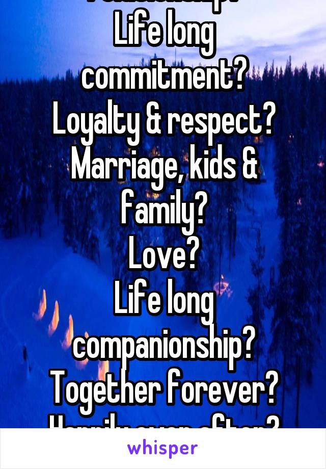 Interracial relationship?
Life long commitment?
Loyalty & respect?
Marriage, kids & family?
Love?
Life long companionship?
Together forever?
Happily ever after?
Msg me ladies...28M here