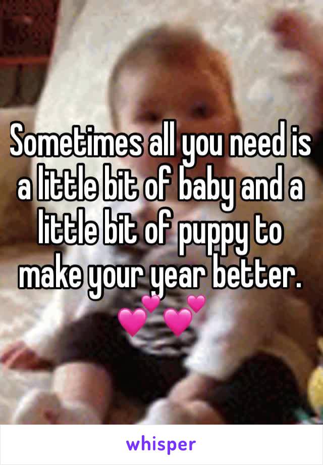 Sometimes all you need is a little bit of baby and a little bit of puppy to make your year better. 💕💕